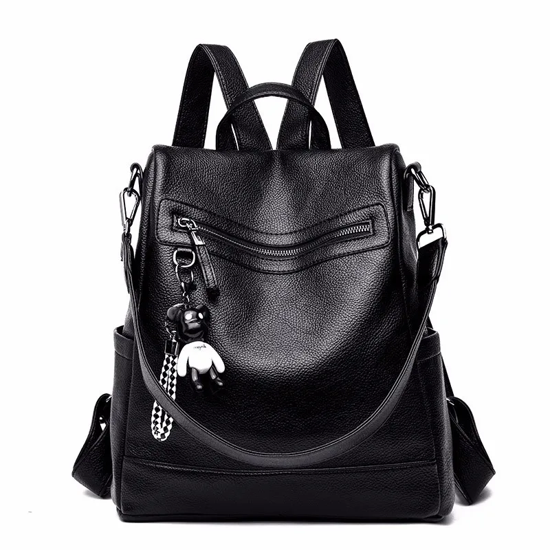 

Free shipping New fashion pu women anti-theft backpack 2019 hight quality backpacks female larger capacity school shoulder bag
