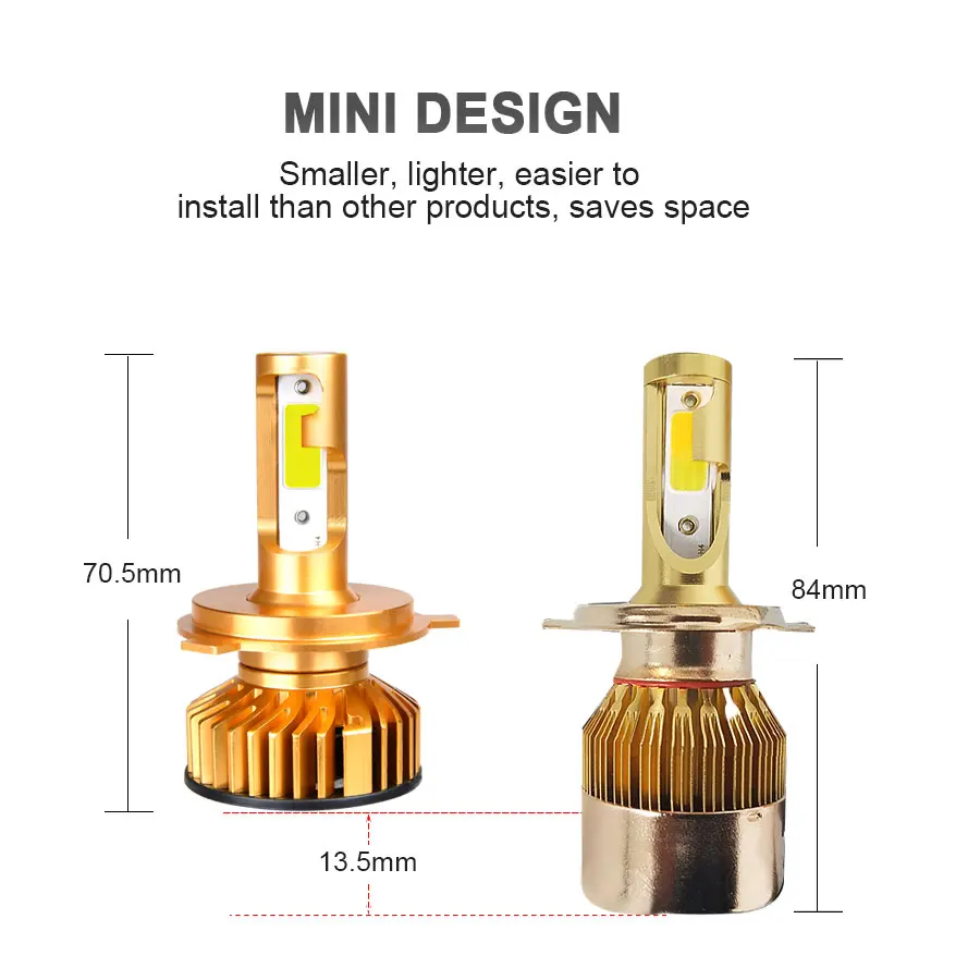 12V светодиодный H4 фара мотоцикла H4 светодиодный H7 HS1 H1 H11 светодиодный авто фары 6500 к 10000LM светодиодные противотуманные лампы Offroad автомобильные лампы