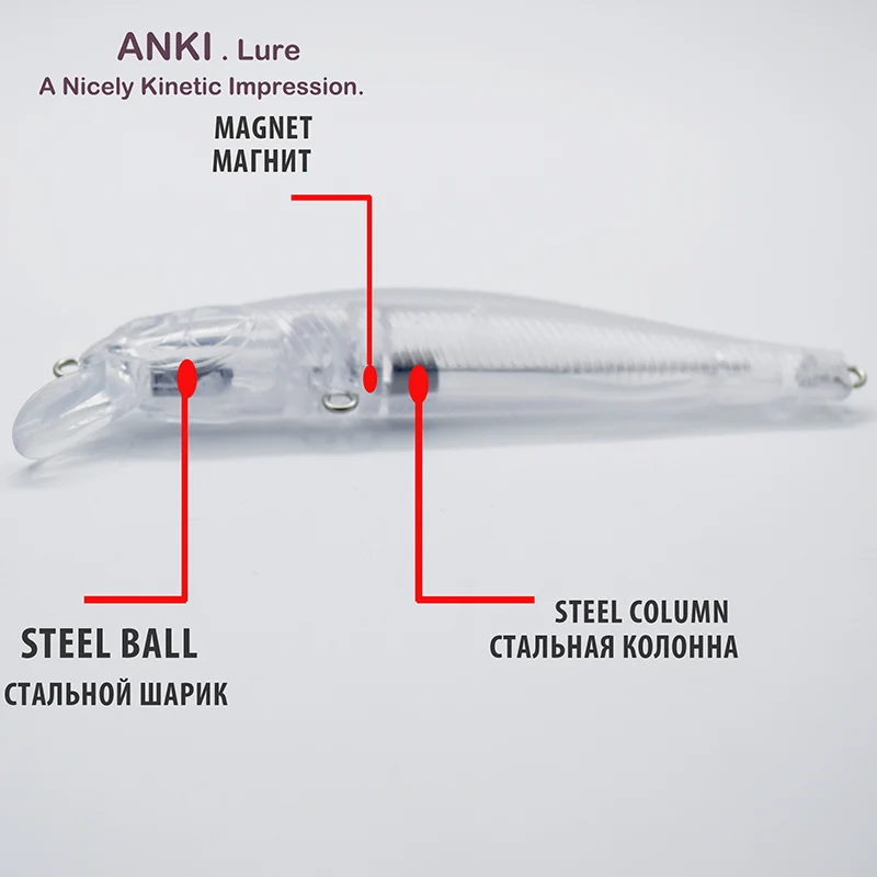 ANKI 90F 90 мм 11 г магнит весовая система длинная литая жесткая Рыбная приманка вобблер искусственная приманка PESCA плавающая гольян кривошипная приманка