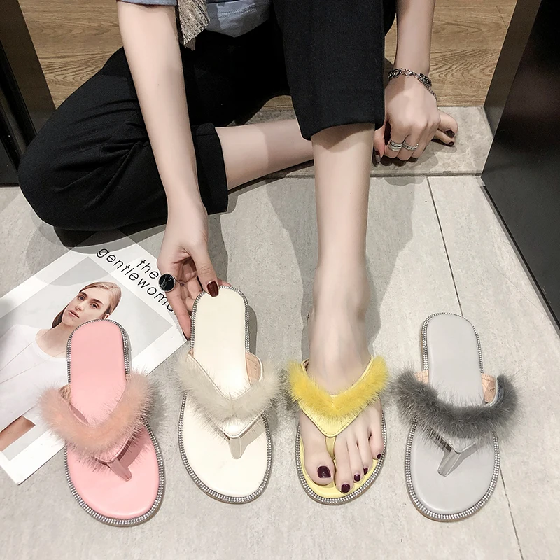 

Flip Flops Beach Brief Summer Ladies Leather New 2019 Low Female Flat Slippers Rubber Modis Slides Sandal Water Clogs Platform