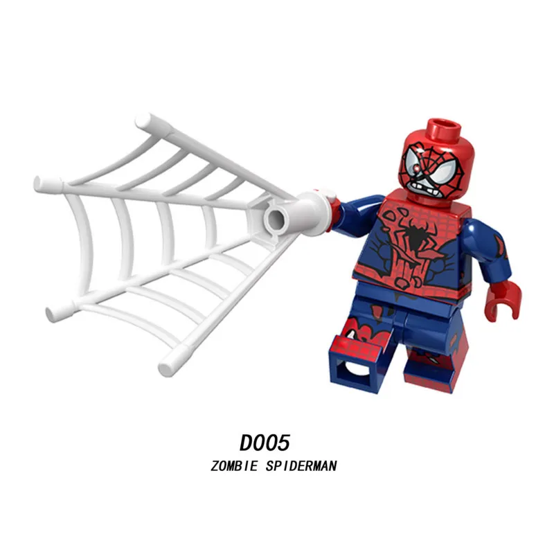 

Single Sale Super Heroes Star Wars zombie spider man 005 Building Blocks Figure Bricks Toys kids gift Compatible Legoed Ninjaed