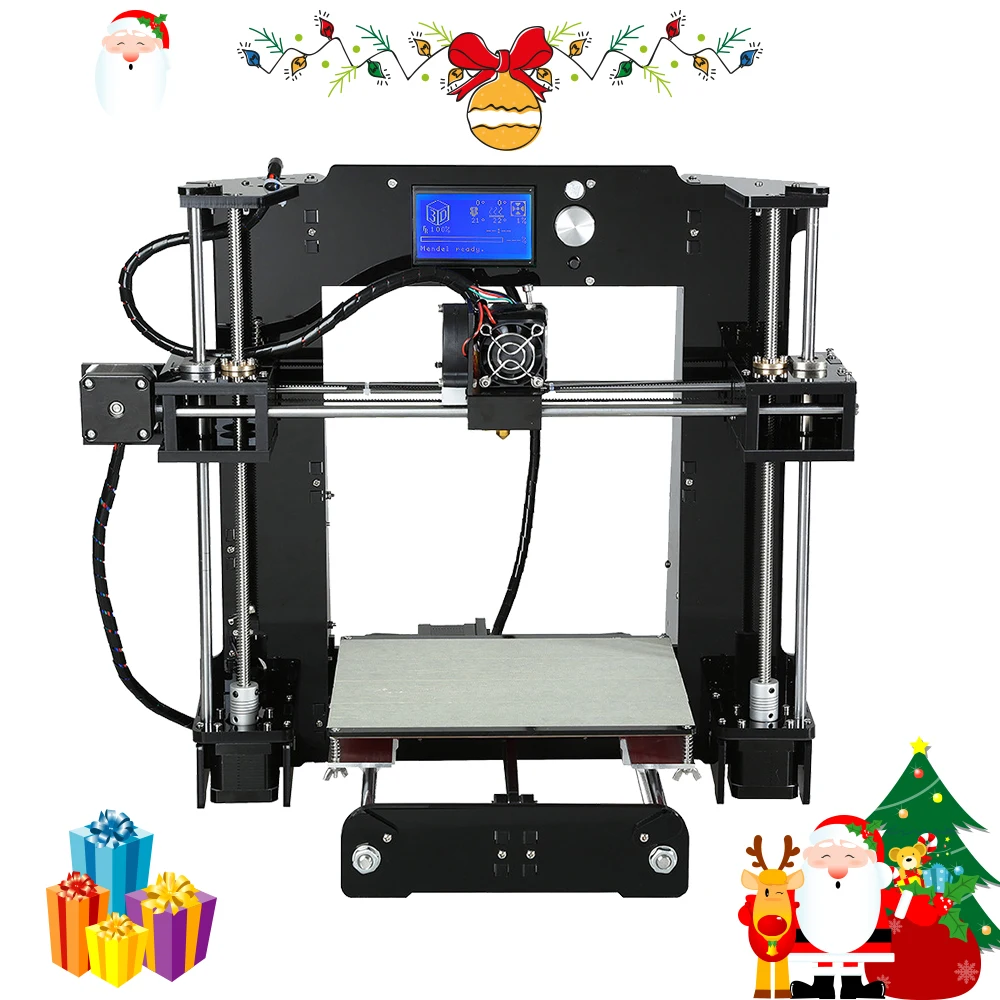 

Anet A6 Normal/Auto A6 3d printer High precision Reprap Prusai3 3D Printer Kit DIY Impresora 3d LCD 12864/2004 with 10M Filament