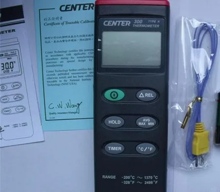 K Тип двойной входной ПК Интерфейс цифровой промышленный термометр CENTER301