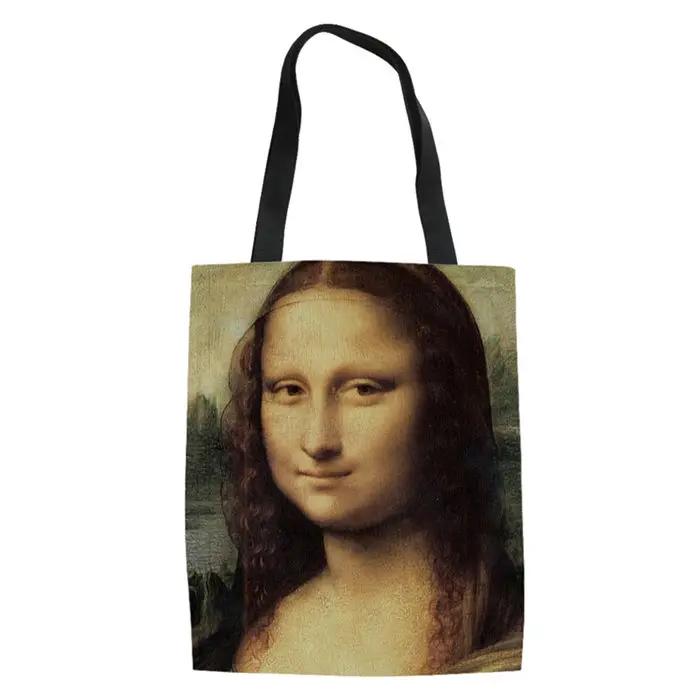 LMQ384Z22 WHEREISART на заказ известный холст с рисунком льняные хозяйственные сумки мягкие пляжные дорожные многоразовые складные женские сумки на плечо картина маслом - Цвет: LMQ384Z22