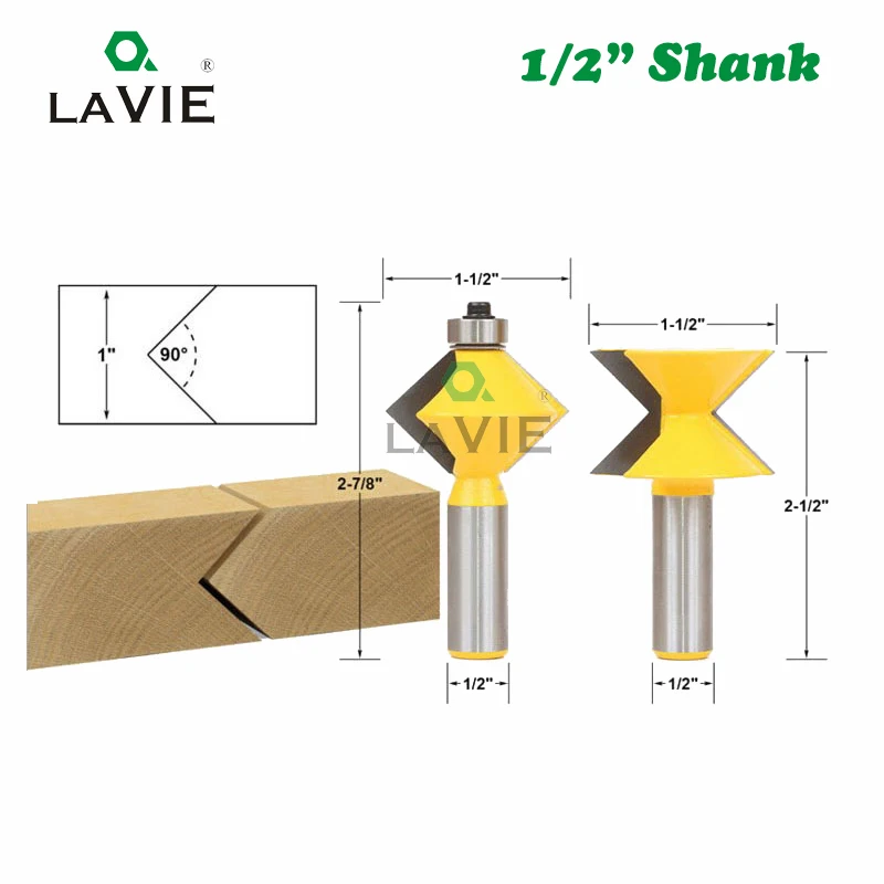 2 шт. 12 мм 1/" хвостовик 90 градусов V дизайн Tingue паз кромкооблицовочный маршрутизатор Набор бит пластина Сращивание деревообрабатывающий фреза 079