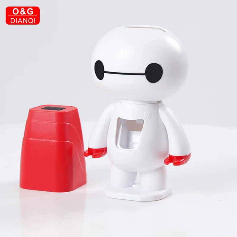 

1Set Baymax Toothbrush Holder Suction Cartoon Toothpaste Squeezer Adult Children Toothbrush Holder Bathroom Accessories Sets
