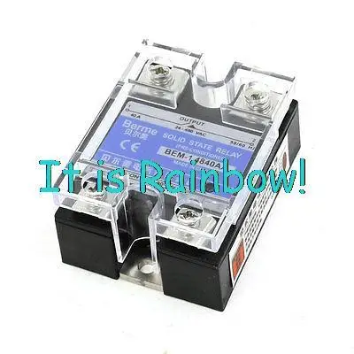 

Free Shipping Red LED Indicator Single Phase AC/AC Solid State Relay 40A 24-480V 80-250V