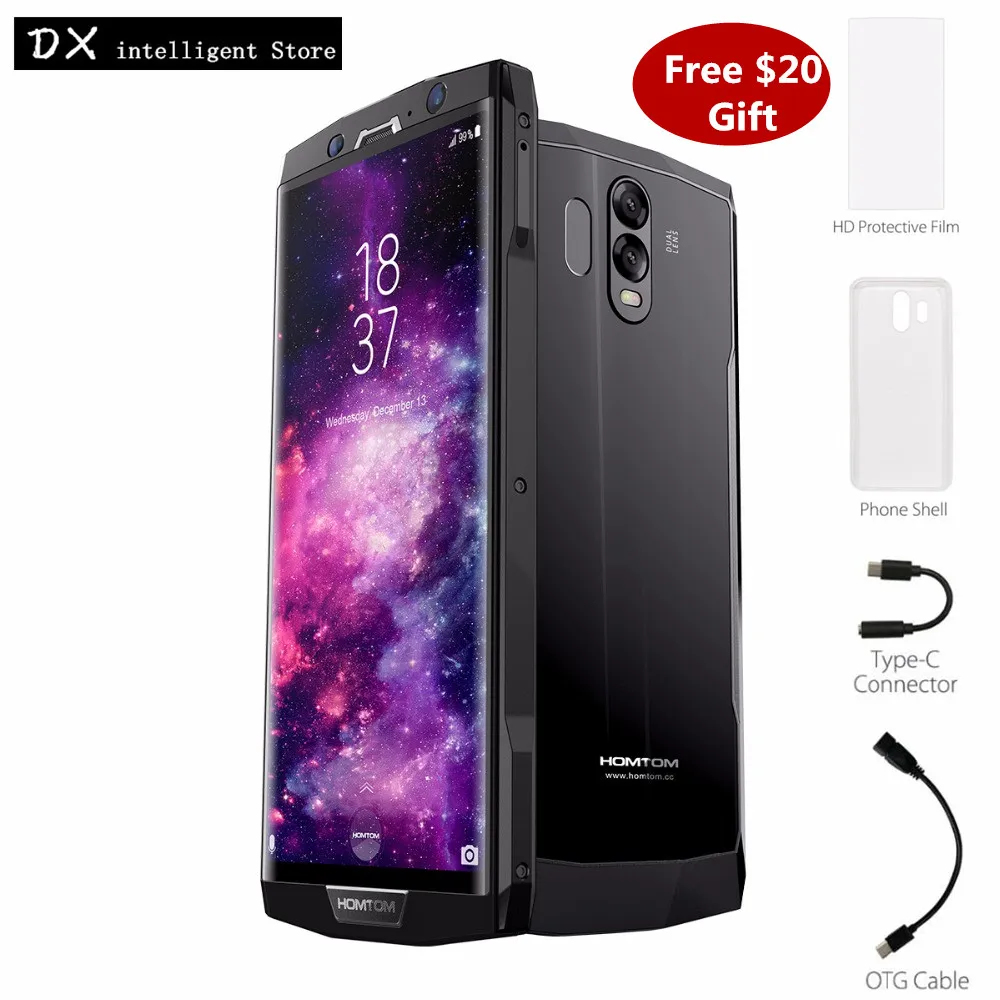 HOMTOM Ht70 6 0 &quotHD 18:9 Дисплей 10000 mAh OTG портативное зарядное устройство для смартфона