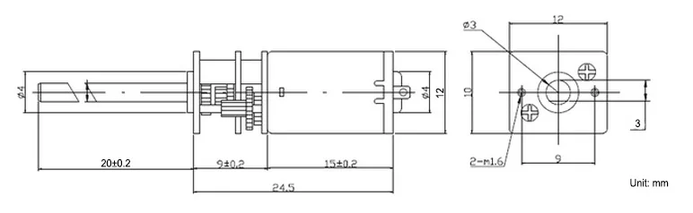 Bringsmart N20 D3* 20 мини-мотор-редуктор постоянного тока Шестерни двигатель 3/6/12 В LED Обратный низкая Скорость 15-600 об/мин электронный