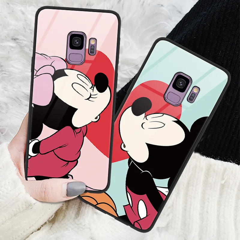 

Lovely Cartoon Bears Tempered Glass Coque For Samsung Galaxy Note 8 9 A6s A6 J4 Plus J5 Prime S9 S8 S10 Plus S10e Soft TPU Case