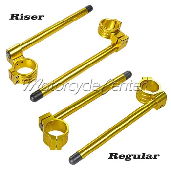 

43mm Clip Ons Riser Regular Fork Tube CNC Handlebars For Suzuki GSXR750 GSXR1100 GSXR 750 1100 RF600 RF900 GSF1200 Bondit Gold
