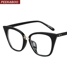 Peekaboo New 2018 fashion cat eye glasses frames optical brand design vintage cat eye eyeglasses frame women clear black leopard