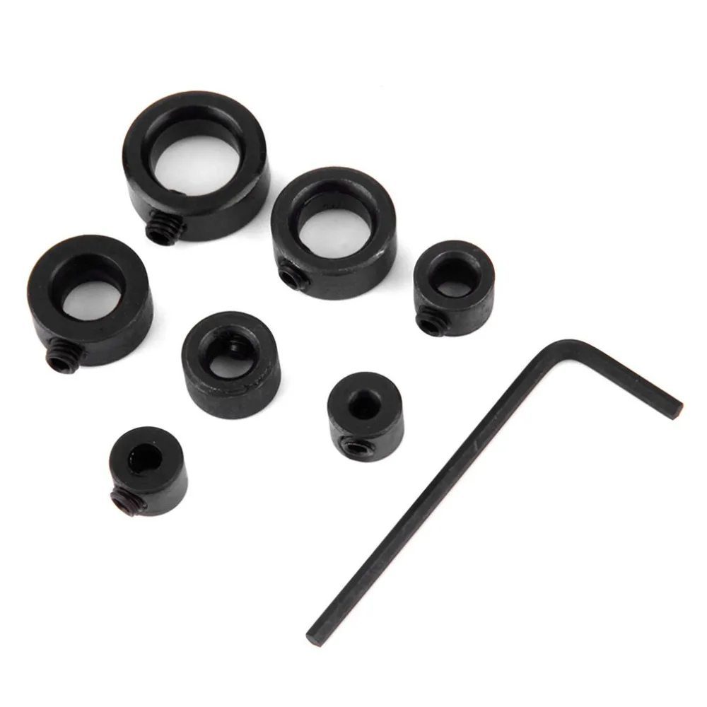 Professional Wrench7pcs Drill Bit Shaft Depth Stop Collar 3/4/5/6/8/10