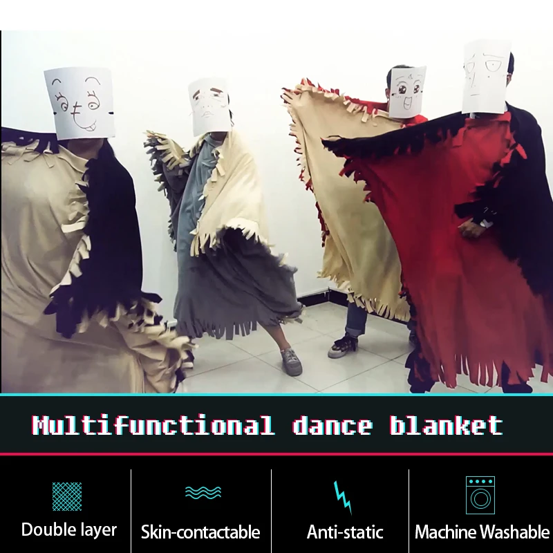 [Milky Way]Newest YouTube The Blanket Dancing Double Layer Fleece Blanket For Sofa Air-conditioning Room Office Warm blankets