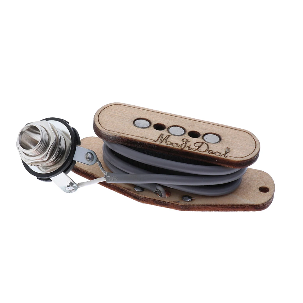 Rosewood 3 String Cigar Box Guitar Pickup + Input Jack Pre-Wired Piezo Amplifier Cigar Box Guitar Accessory 