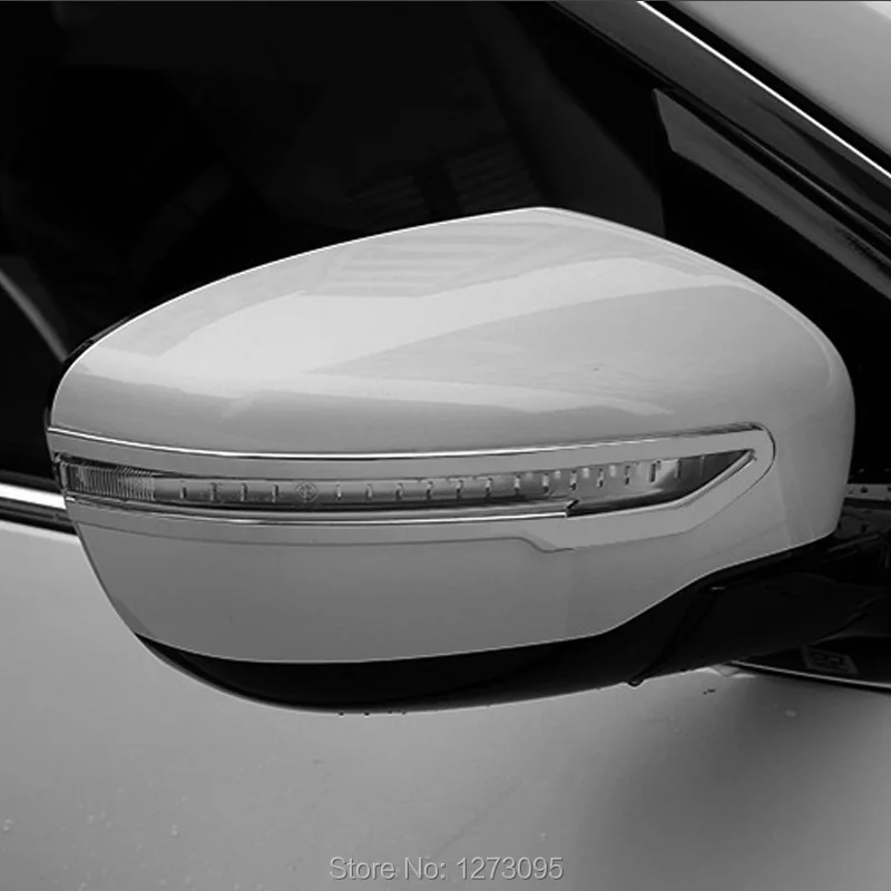 Chrome Rear Mirror Cover Trim for 2015 2016 Nissan Qashqai Side Door