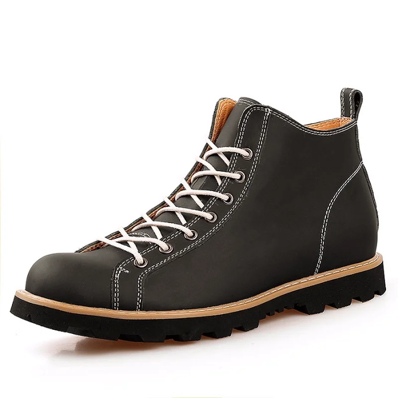 

Leather Fashion Martin Boots for Men Male Shoes Adult Autumn Walking Work Ankle Boots Footwear HH-899