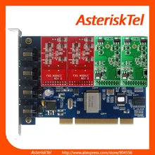 FXS FXO карта TDM400P карта Asterisk с 2 FXS+ 2 порты FXO, для VoIP телефона