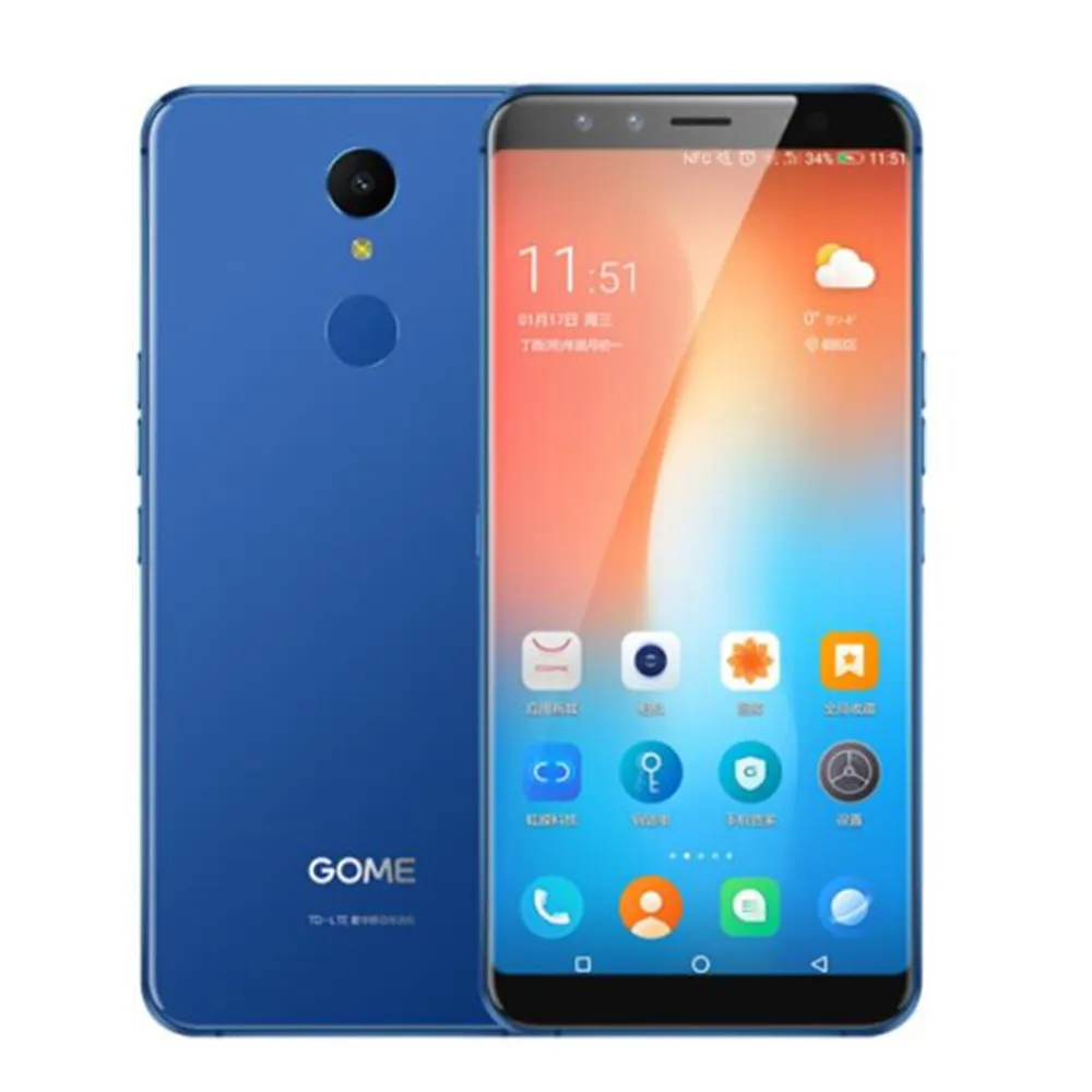 Gome U7 5,99 дюймов 18: 9FHD 3050 мАч мобильный телефон MTK6757CD 13MP 4 Гб+ 64 ГБ Android 7,1 OTG NFC отпечатков пальцев 4G LTE смартфон