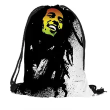 На заказ Bob Marley Drawstring сумка шелковая мягкая сумка большая Sapacity печать логотипов под заказ рюкзак больше размеров