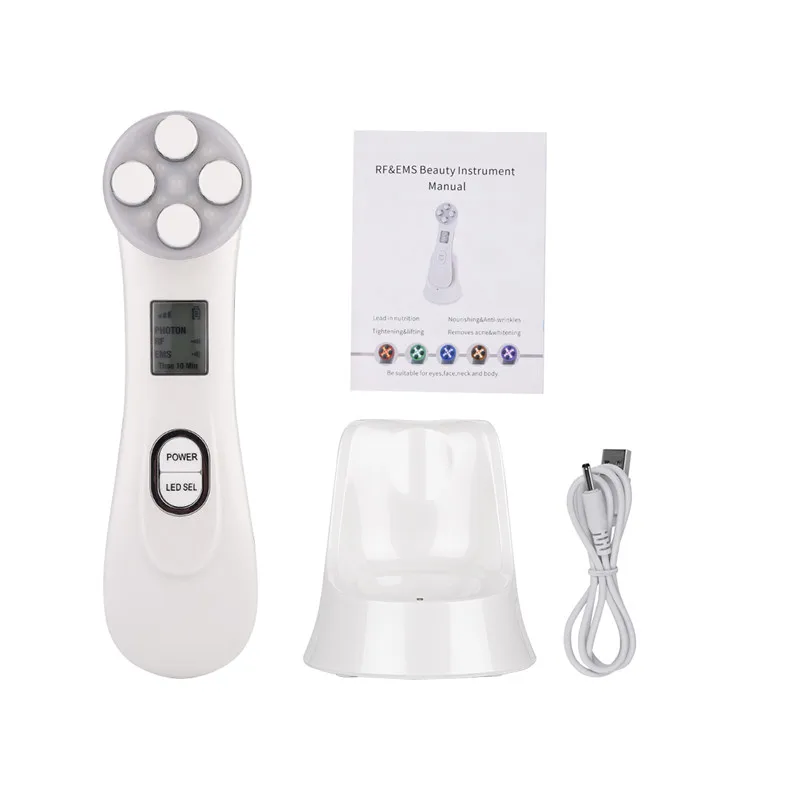 Cuidados com a Pele Mesoterapia Facial Eletroporação Radiofrequência Led Fóton Face Lifting Apertar Rugas Remoção Rosto Massageador 36 rf 15 Mesoterapia facial eletroporação rf radiofrequência led fóton