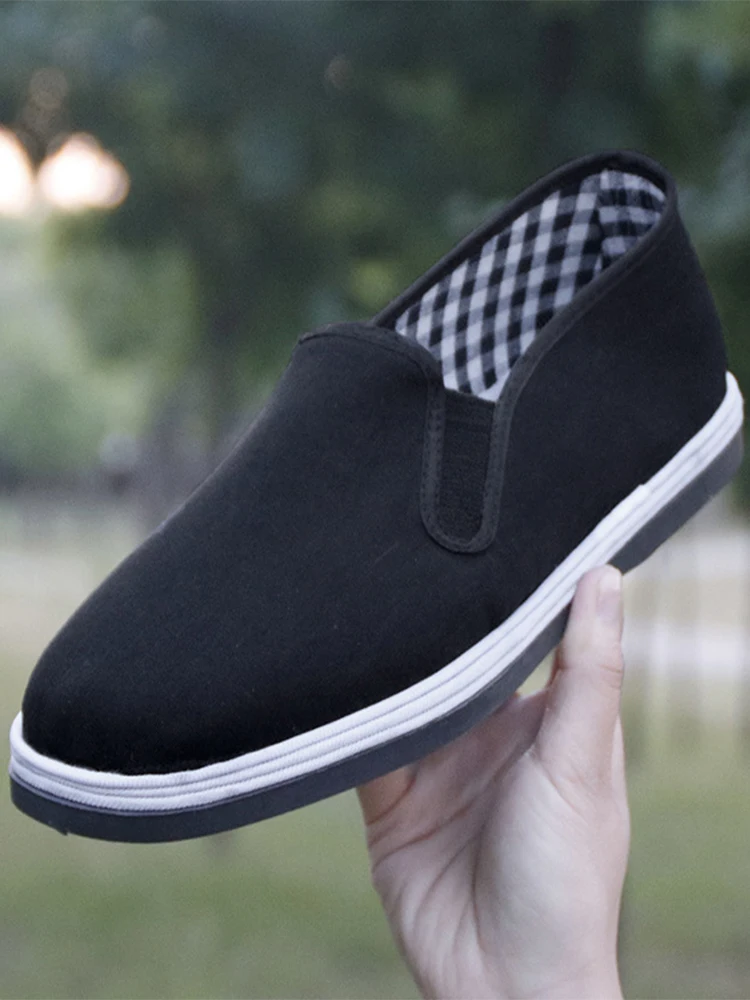 Black Cotton Shoes Bruce Lee Vintage Chinese Top Quality Kung Fu shoes Wing Chun Tai Chi Slipper Martial Art Pure Cotton Shoes
