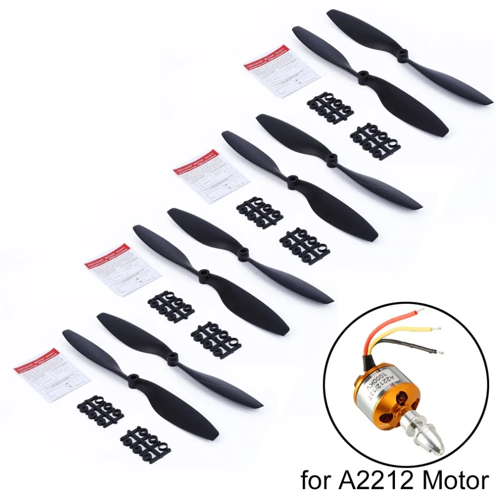 8pcs 1045 Propeller Prop CW CCW Blade for DJI F450 F550 RC DIY Camera Drone Quad-copter Spare Parts Accessory with Washer Wing
