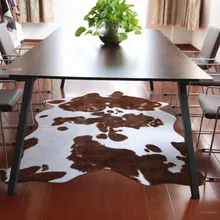 200X140 см коричневый Творческий натуральный Форма полиуретановый ковер из воловьей кожи Имитация кожаный коврик ковер из телячьей шкуры для украшения