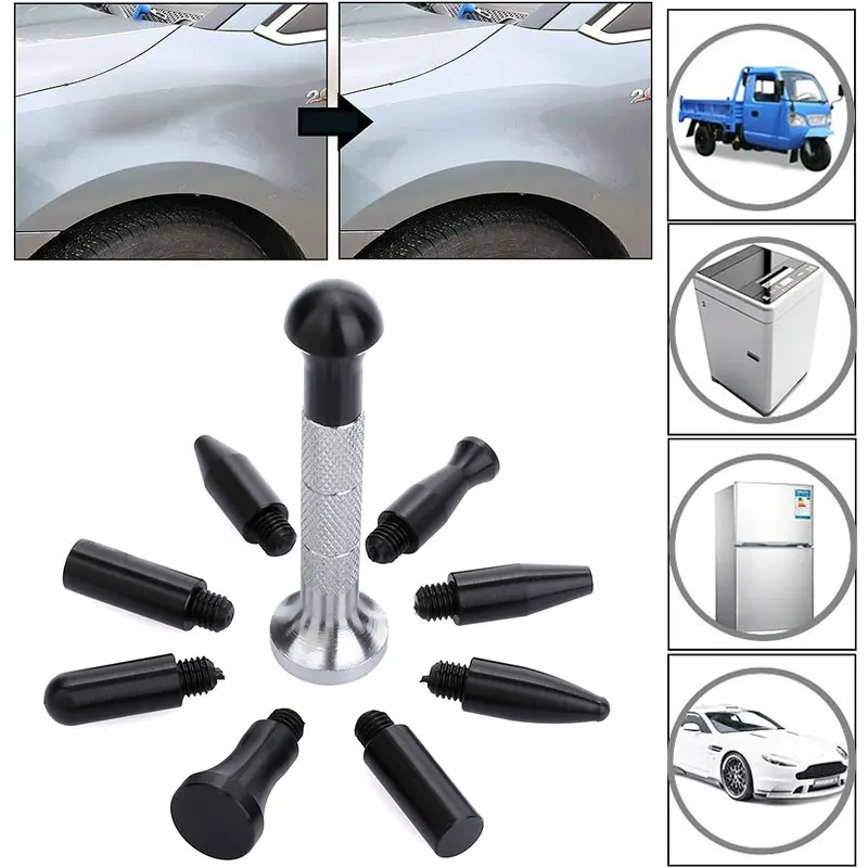 

Dent Repair Kit 9pcs Flattening Pen Dent Remover Automotive Car Care Universal Tools Kits Vehicle