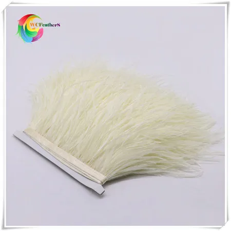 18 beige ostrich feather fringe 2