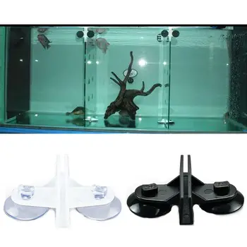 

Home Practical 2 Aquarium Fish Tank Separator Suction Cup Separator Black Plastic Isolation Plate Rack
