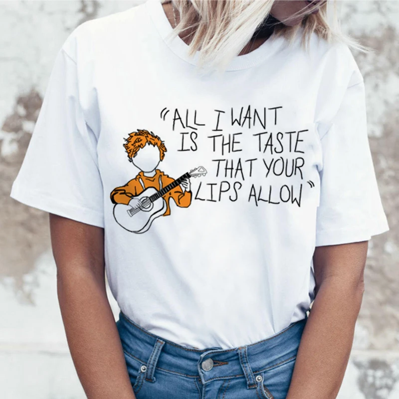 إد شيران المتناثرة T قميص المرأة Ullzang 90 s مضحك الكرتون تي شيرت الجمالية الكورية نمط فتاة التي شيرت قمة الموضة المحملات الإناث إد شيران المتناثرة T قميص المرأة Ullzang 90 s مضحك الكرتون تي شيرت الجمالية الكورية نمط فتاة التي شيرت قمة الموضة المحملات الإناث