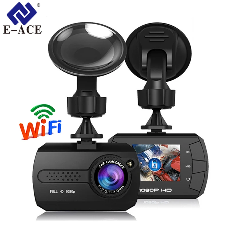 E-ACE Car Mini Dvr Camera With Wifi HD 1080P Auto Video Recorder 140 Degree Angle Hidden Dvrs Dash Registrator Dashcam | Автомобили и