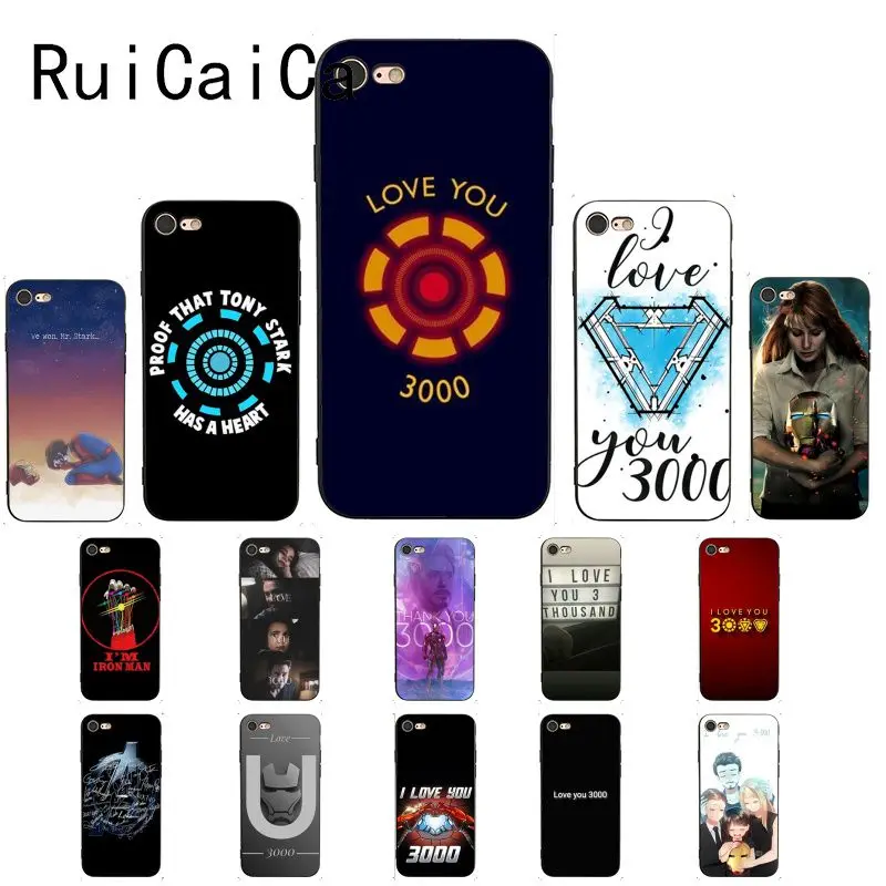 RuiCaiCa Железный человек I love you 3000 Мягкий Силиконовый ТПУ чехол для телефона iPhone 5 5Sx 6