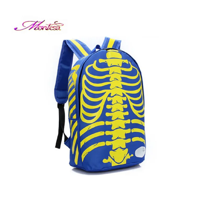 School students shoulder bag large skeleton bag fashion trend backpack wholesale men backpacks sac a main