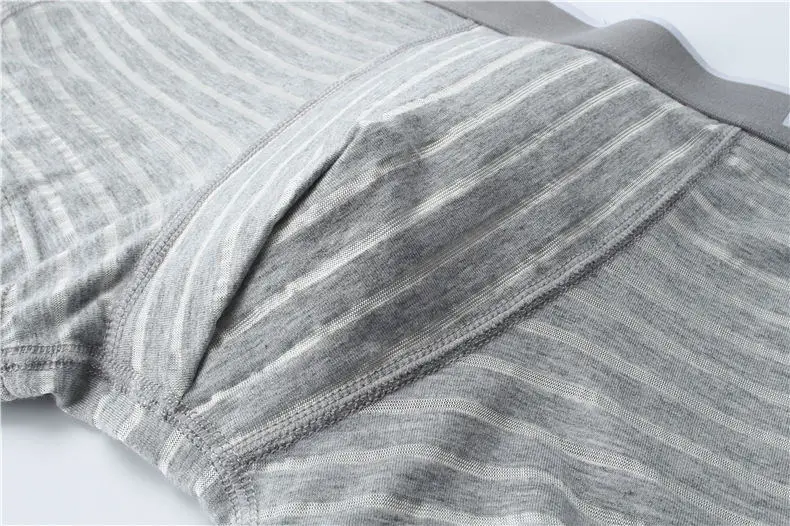Muls Brand 3PCS Lot Carding Cotton Male Boxers Short Men Fast Dry Striped Mens Underwear Boy Bodysuit Under Pant Plus Size M-3XL10