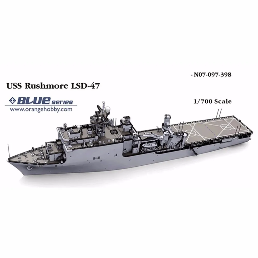 OHS Orange Hobby N07097398 1/700 USS Rushmore LSD47 шкала сборки военные строительные наборы | Игрушки и