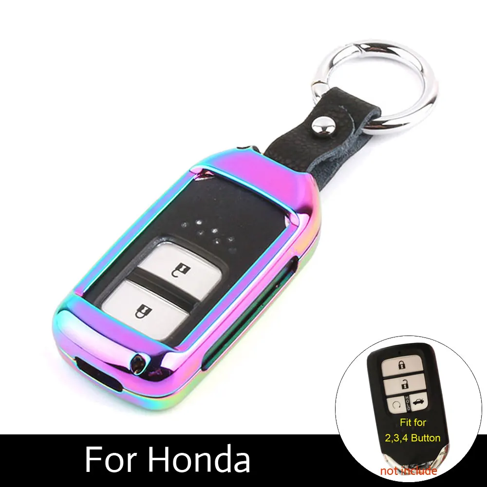 

ATOBABI Universal Men Women Alloy Car Smart Key Case Remote Shell Cover For Honda Civic Fit Accord Pilot CR-V 2 3 4 5 Buttons
