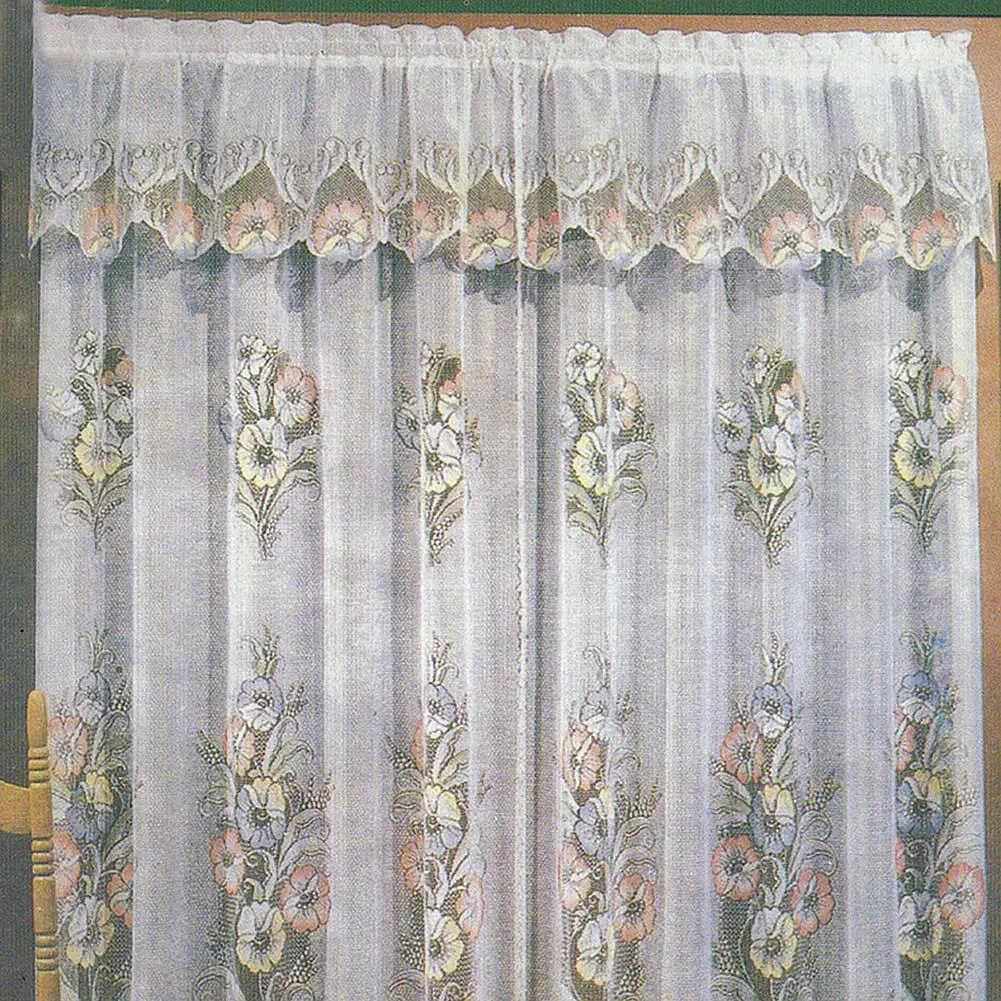 

Thickened Embroidered Lace Curtains Classic Vintage 152*213CM Polyester Fiber Curtains For Living Room Study Room Bedroom