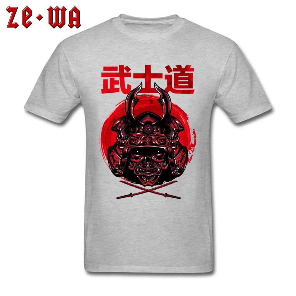 BUSHIDO футболка для мужчин футболка дух самурая футболки Череп Футболка классический японский стиль одежда не выцветает хлопок черный свитер - Цвет: Gray