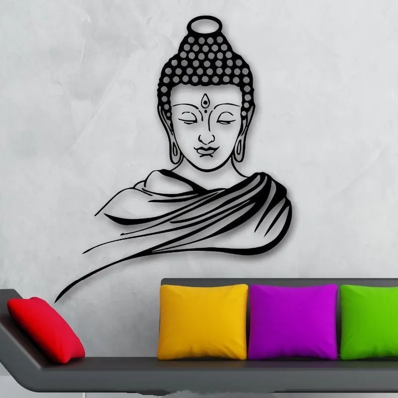 3D Poster Classic Religion Buddhism Buddha Meditation Wall Sticker Decal Vinyl Removable Art Home Decor wall sticker YJ21 | Дом и сад