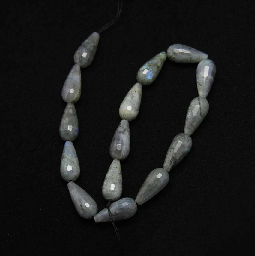 

Natural Stone Faceted Teardrop Labradorite Stone Nugget Beads,Approx 15pcs/strand