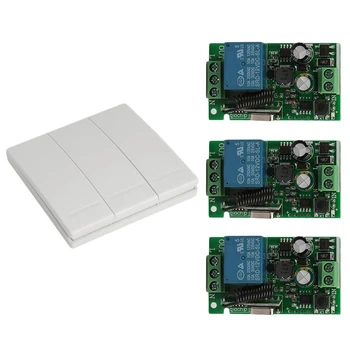 

Wireless Wall Switch Wall Panel Remote Control Transmitter & Receiver Smart Home For Ceiling Light Lamp Bulb Bedroom Home Livi