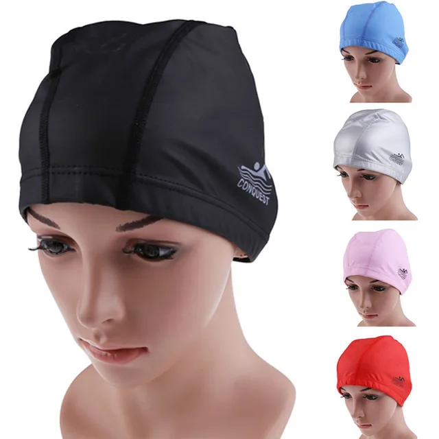 Special Price 2018 Unisex Sport Swimming Cap Waterproof High Flexible Fabric Protect Ears Long Hair Swim Pool Hat Swimming Caps Free Size