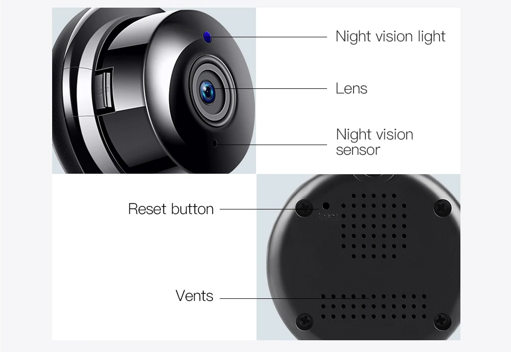 YCC365, 1080 P, IP камера, Wi-Fi, беспроводная камера видеонаблюдения, ИК, ночное видение, домашняя камера, обнаружение движения, маленькая камера
