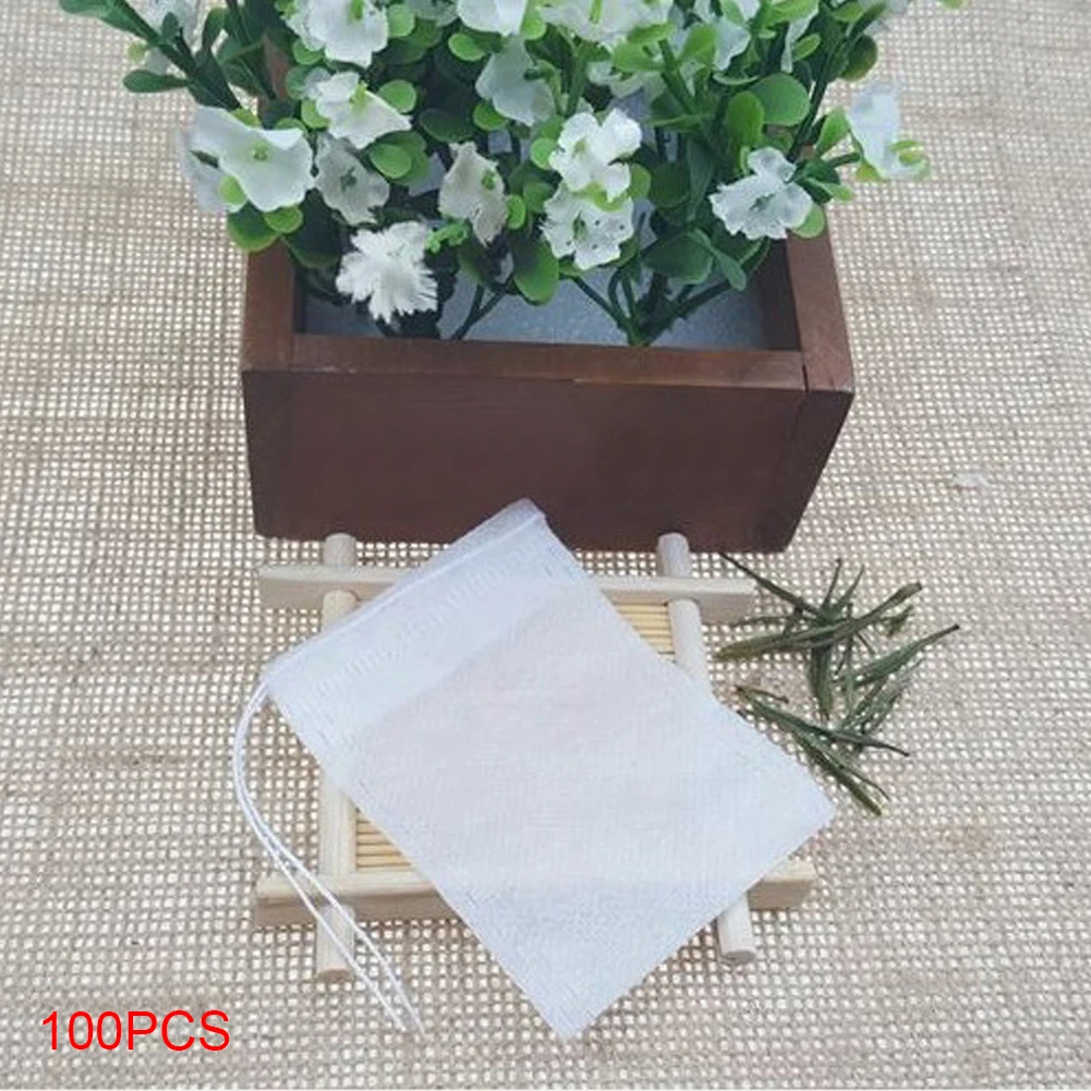 

100pcs Teabags Empty Scented Tea Tea Strainers Bags With String Heal Seal Filter Paper Herb Loose Tea Soaking Pockets 5.5cm*6cm