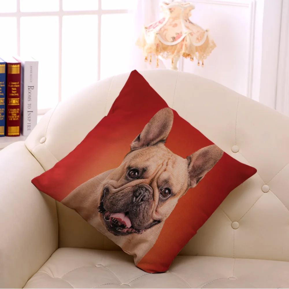 Miracille с французским бульдогом наволочки хлопково-льняные, для дивана декоративные подушки для стульев Чехлы пледы наволочки Декор для дома