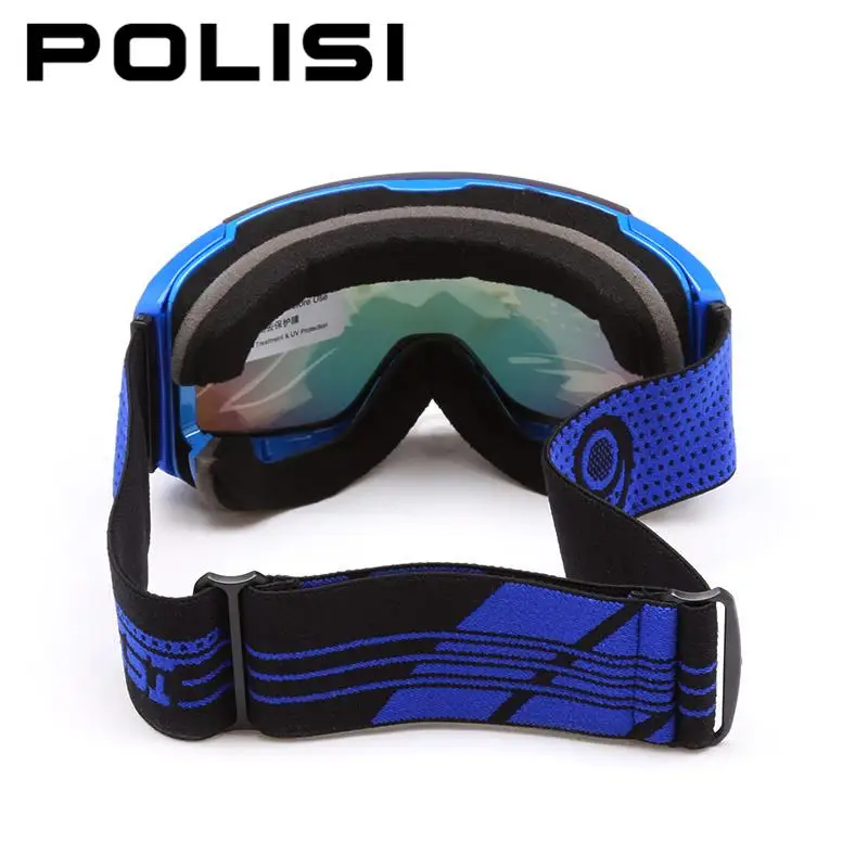 POLISI, профессиональные лыжные очки, сменные, 2 линзы, противотуманные, снежные очки для мужчин и женщин, UV400, зимние, сноуборд, скейт, очки
