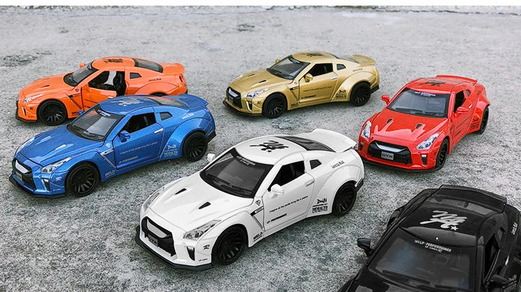 1:32 miniauto diecasts gtr мини модель игрушечной машины Авто oyuncak игрушки для детей дети гоночный автомобиль Гонки GT-R LV-N148