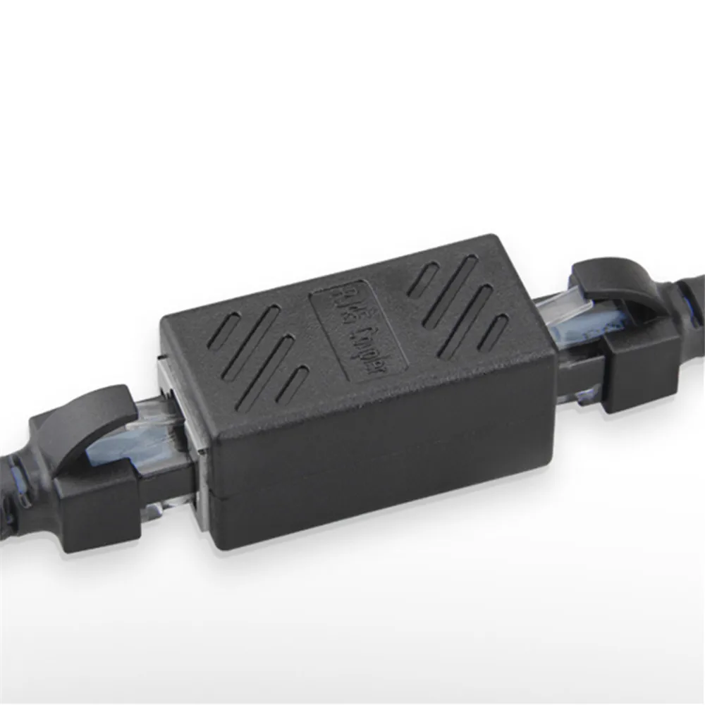 

RJ45 Network Internet LAN Connector Adapter Extender Injector For LAN Network Mini Dual RJ45 Interfaces Adapter